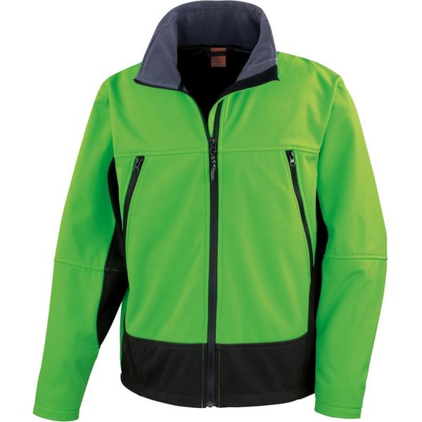 Result Giacca Softshell Da Uomo, Impermeabile, Antivento BC856 (M) (Vivid Green/Nero)-image