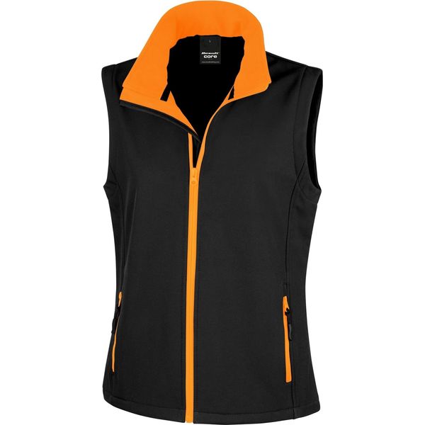 Gilet Softshell Result Core Da Donna, Stampabile RW3698 (2XL) (Nero/Arancione)-image