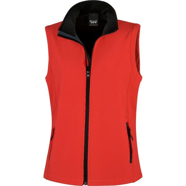 Gilet Softshell Result Core Da Donna, Stampabile RW3698 (Xl) (Rosso/Nero)-image
