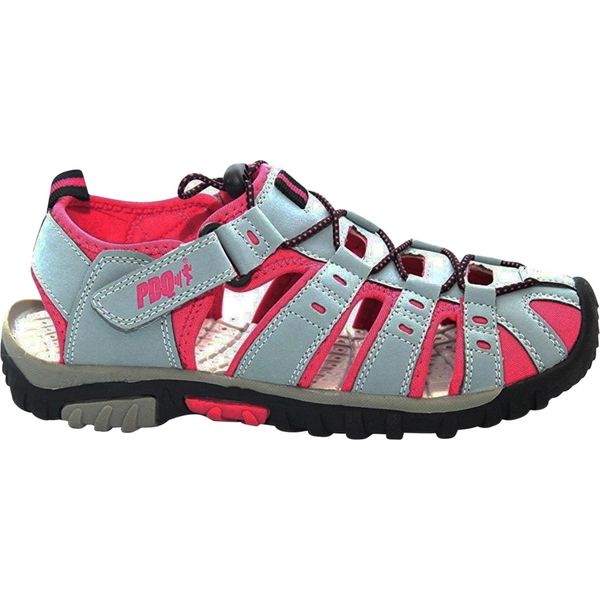 Sandali Sportivi Pdq Da Donna Con Chiusura Ad Alamari E Velcro DF410 (40 Eu) (Grigio/Fucsia)-image