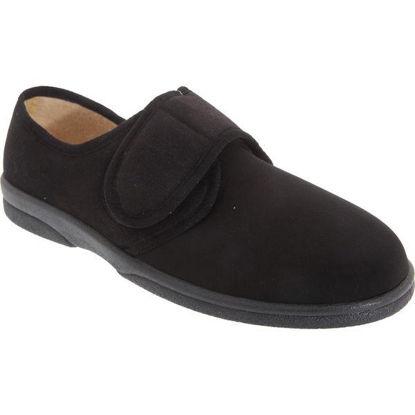 Pantofole Arthur Da Uomo Con Chiusura A Velcro, Extra Large DF837 (40 Eu) (Nero)-image