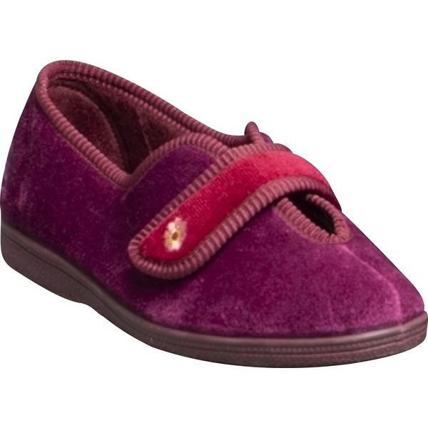 Pantofole Da Donna Mirak Andrea Con Chiusura A Velcro FS1337 (38 Eur) (Rosso Vino)-image