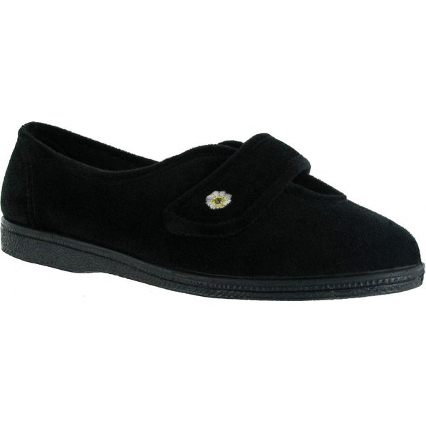 Pantofole Da Donna Mirak Andrea Con Chiusura A Velcro FS1337 (38 Eur) (Nero)-image