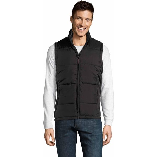 Sols Warm Unisex Gilet Trapuntato / Scaldacorpo Con Zip PC355 (5XL) (Nero)-image
