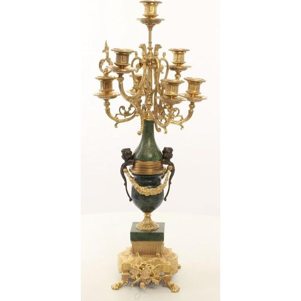 Casa Padrino Set Di Candelieri Barocchi Oro/Verde 22 X 26 X H. 62,4 Cm - Mobili In Stile Barocco-image