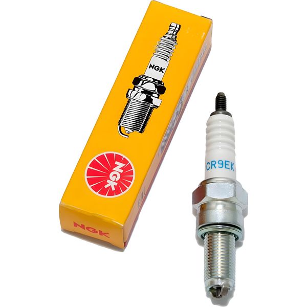 Candela Ngk CR9EK Con Soppressione Delle Interferenze, Filettatura Lunga 19,0 Mm Ø 10,0 Mm Elettrodo A 2 Masse, 4548 / 5600 Compatibile Con-image