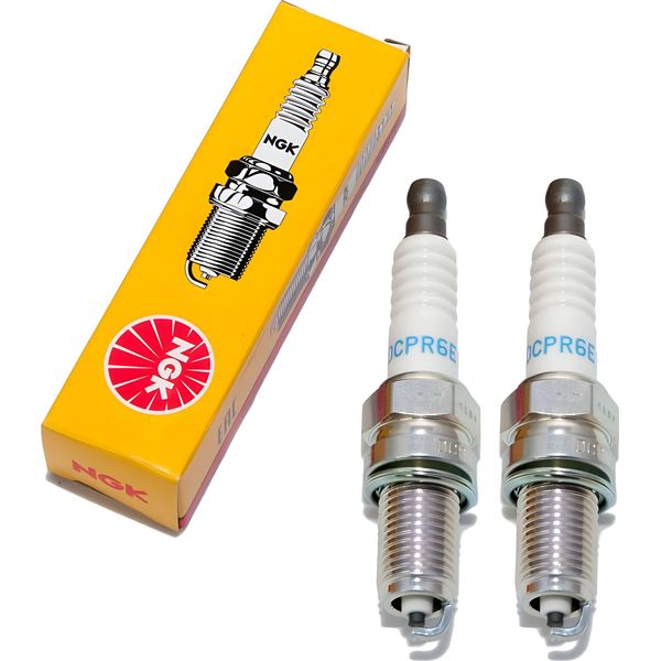 Set Di Candele Ngk 2X Candele DCPR6E Con Soppressione Delle Interferenze, Filettatura Lunga 19,0 Mm Ø 12,0 Mm, 3481 Compatibile Con-image
