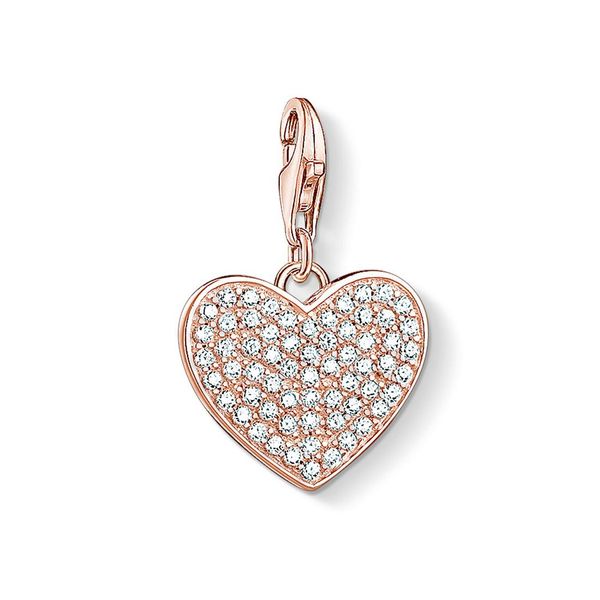 Thomas Sabo - 1569-416-14 - Charm - Donna - Argento 925 Placcato Oro Rosa - Cuore Pavé-image