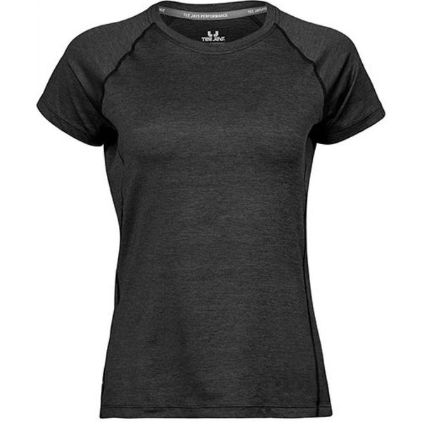 Tee Jays 7021 | Maglietta Sportiva Cool-Dry Da Donna - Colore: Nero Melange - Taglia: Xl-image