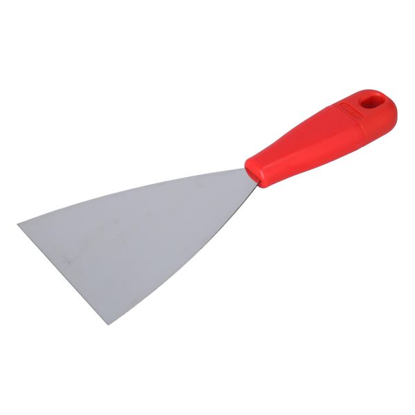 Stubai Spatola Di Pulizia In Acciaio Inox Con Manico Rosso 100 Mm-image