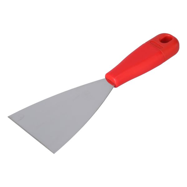 Stubai Spatola Di Pulizia In Acciaio Inox Con Manico Rosso 80 Mm-image