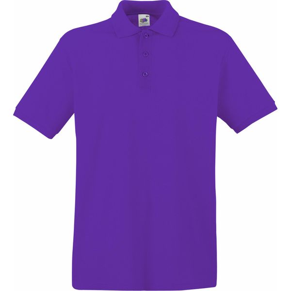 Polo Fruit Of The Loom Premium Herren, Kurzarm BC1381 (Xl) (Violetta)-image