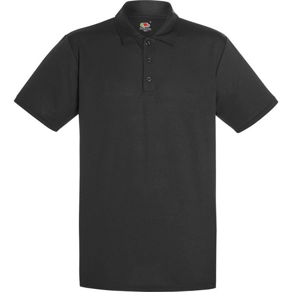 Polo Fruit Of The Loom Da Uomo, Manica Corta BC3479 (Large) (Nero)-image