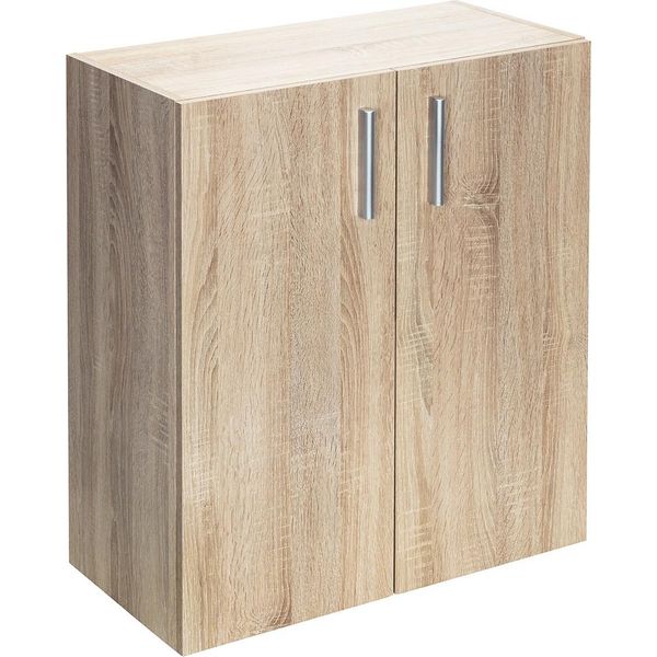 Casaria® Cassettiera Vela 2 Ante Con Ripiani 77X60X30Cm Credenze Comò Armadietto Ufficio Mobiletto-image