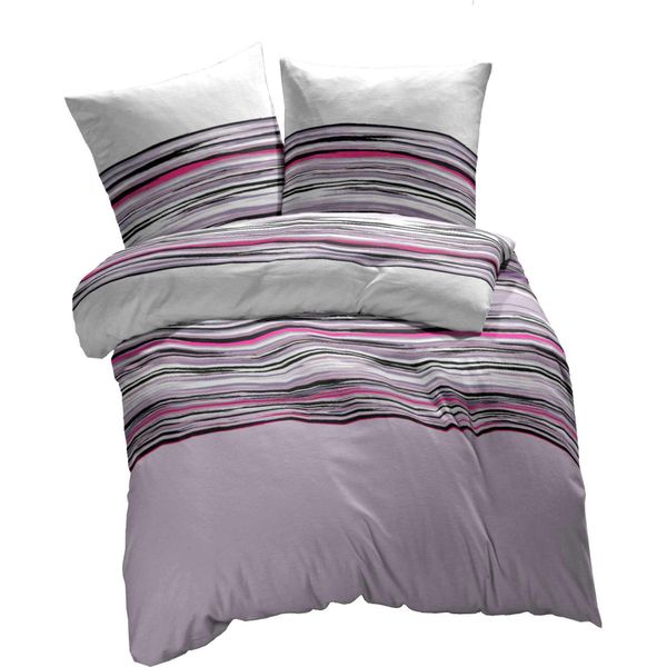 EtÉRea Federa 40X40Cm - 100% Cotone Federa Di Facile Manutenzione Jeanine Naturalmente Morbida - Federa 40X40Cm 100% Cotone - Federa Con Cerniera - Green - Purple-image