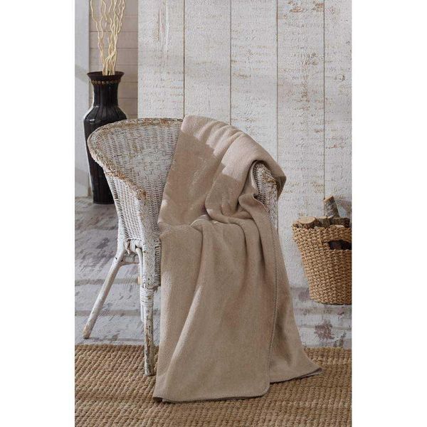 Rally Coperta In Tessuto Misto Scarlett Uni Taupe 150X200 Cm-image