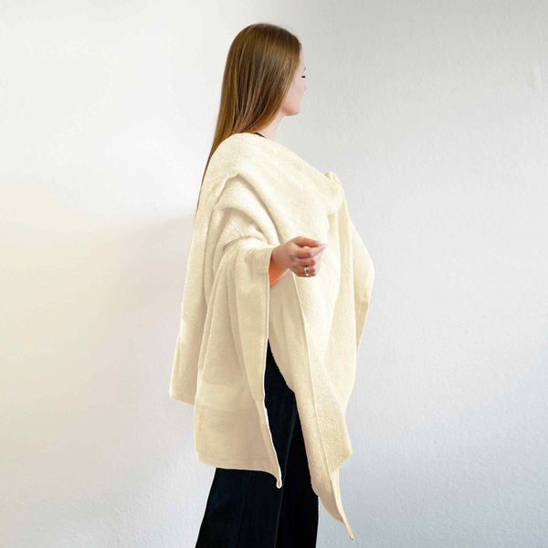 Set Di Asciugamani In Spugna Carli - 100% Cotone - Oekotex 500 Gsm - Asciugamano Da Bagno In Spugna - Asciugamano Da Bagno, Asciugamano Da Bagno Grande 100X150 Cm- Natura-image