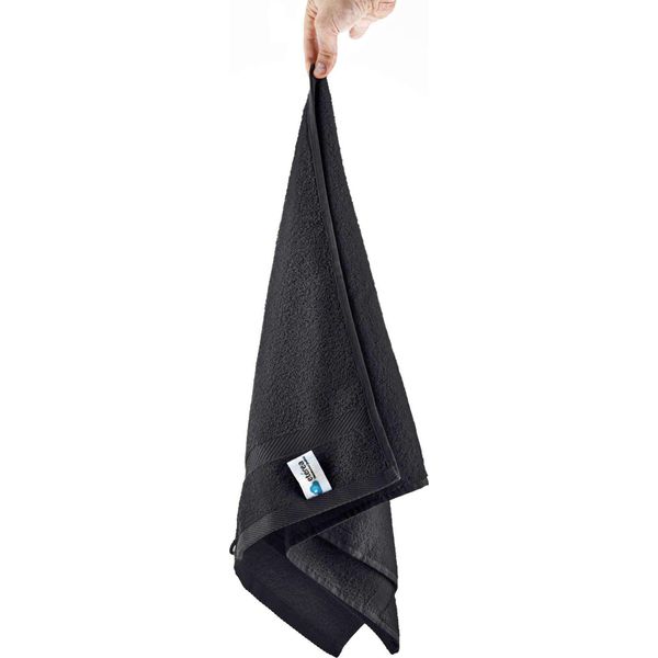 Set Di Asciugamani In Spugna Carli - 100% Cotone - Oekotex 500 Gsm - Asciugamani Da Bagno In Spugna - Asciugamani Grandi, Asciugamani 50X100 Cm - Nero-image
