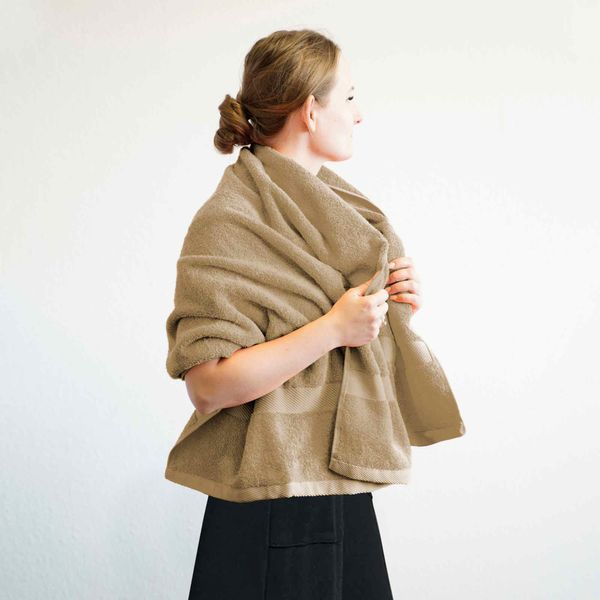 Set Di Asciugamani In Spugna Carli - 100% Cotone - Oekotex 500 Gsm - Asciugamano Da Bagno - Asciugamano Da Bagno, Asciugamano Da Doccia 70X140 Cm- Taupe-image