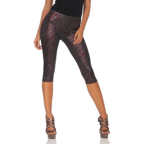 Leggings 3/4 Donna Leggings Leggings Leggings Pantaloni Shine; Modello 2 Xs/S-image