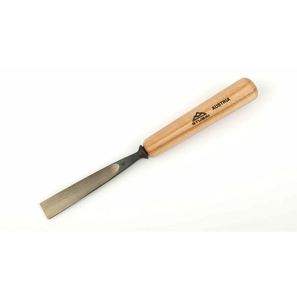 Scalpello Stubai Serie 52 - Forma 48 | Scalpello Piatto Diritto Da 6 Mm, Con Manico In Legno, Per Preforo, Per Lavori Di Battuta, Sgrossatura, Rosette, Per Lavorazioni Precise Del Legno-image