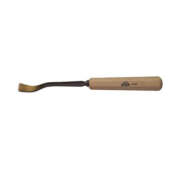 Scalpello Stubai Serie 52 - Forma 24 | Scalpello Piatto A Gomito 14 Mm, Con Manico In Legno, Per Preforo, Per Lavori Di Battuta, Sgrossatura, Rosette, Per Lavorare Il Legno-image