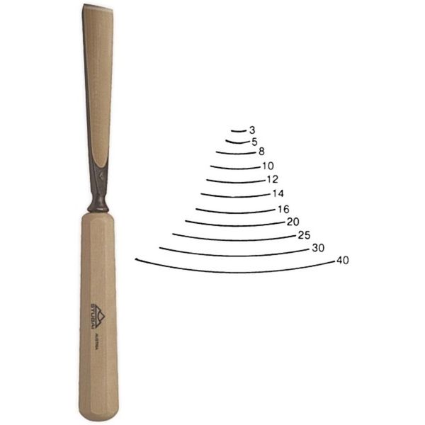 Scalpello Stubai Serie 52 - Forma 4 | Scalpello Piatto Dritto - 60 Mm, Con Manico In Legno, Per Preforare, Per Lavori Di Battuta, Sgrossatura, Rosette, Per Lavorare Il Legno-image