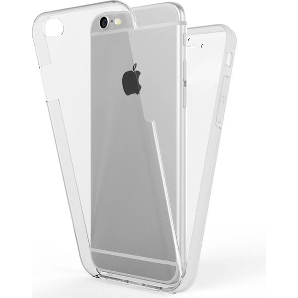 Nalia 360 Gradi Custodia Del Telefono Cellulare Per Apple Iphone 6 6S, Full Cover Silicone Bumper Case Trasparente-image