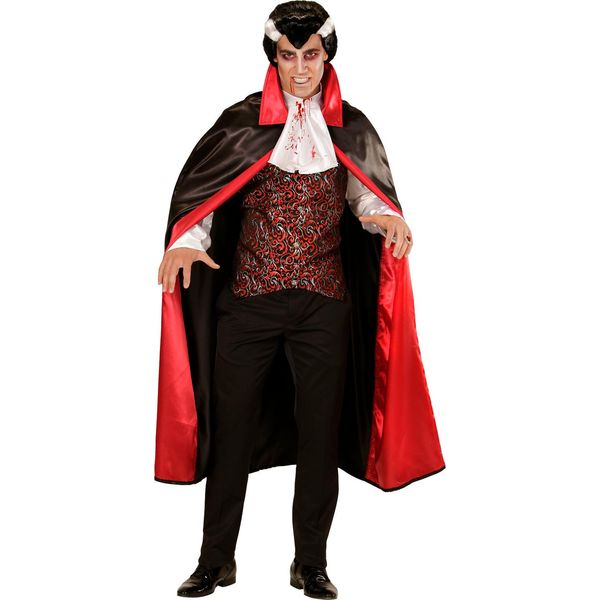 Costume Da Uomo Di Halloween Da Vampiro Conte Dracula Nero-Rosso-Bianco-image