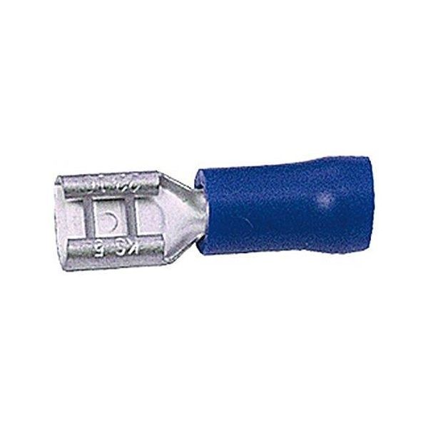 Presa Piatta Manicotto A Crimpare Parzialmente Isolato Sezione: 1,5 - 2,5 Mm², Dimensione Spina: 4,8 X 0,5 Mm, Blu (Hella) Venduto Solo In Confezioni Da 100 Pezzi, Prezzo Per 100 Pezzi-image
