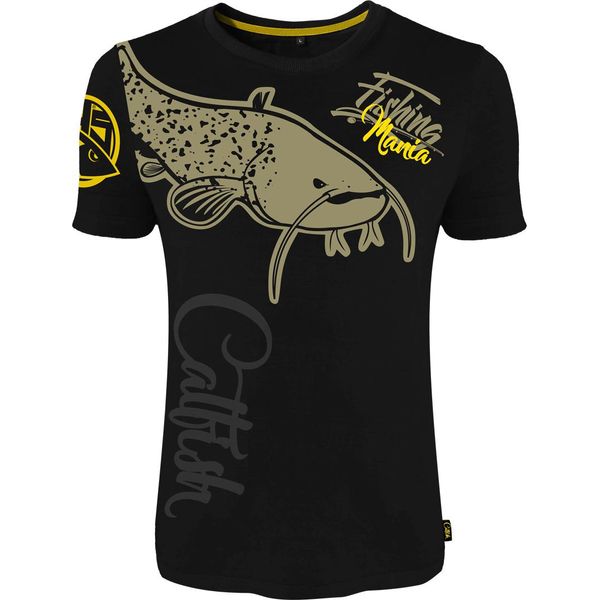 Hotspot Design Fishing Mania Catfish, M, Nero-Giallo, T-Shirt, 010000602-image