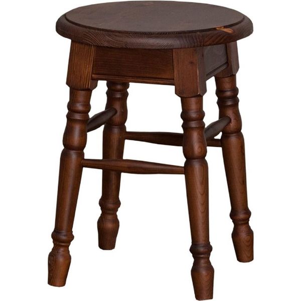 Casa Padrino Sgabello In Stile Country Marrone 35 X 35 X H. 45 Cm - Sgabello In Legno Massiccio In Stile Country-image