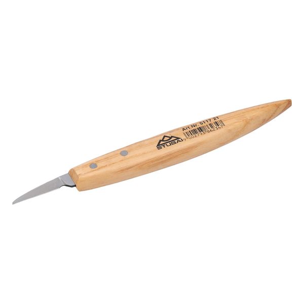Coltello Da Intaglio Stubai 35 Mm | Coltello Da Intaglio Con Manico In Legno, Affilatissimo, Lama Diritta, SB-V, Lavorazione Del Legno, Utensile Da Intaglio-image