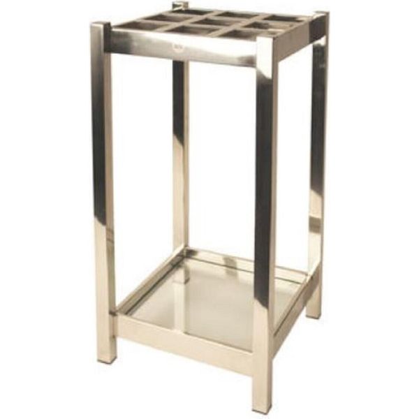 Casa Padrino Portaombrelli In Acciaio Inox Argento 30 X 30 X H. 70 Cm - Accessori-image