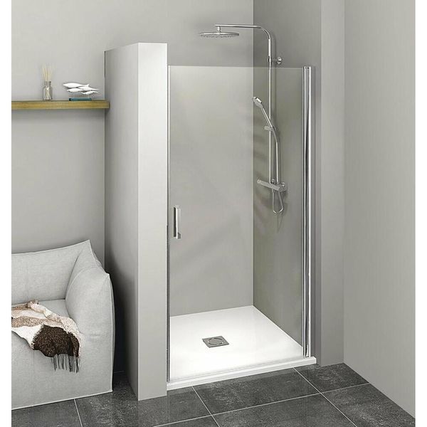 Polysan Zoom Line - Porta Per Doccia 800 Mm, Vetro Trasparente, Alluminio Lucido ZL1280-image