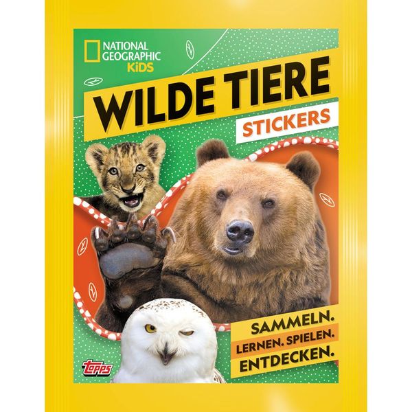Topps - National Geographic - Animali Selvatici - Adesivi Da Collezione - 1 Busta-image