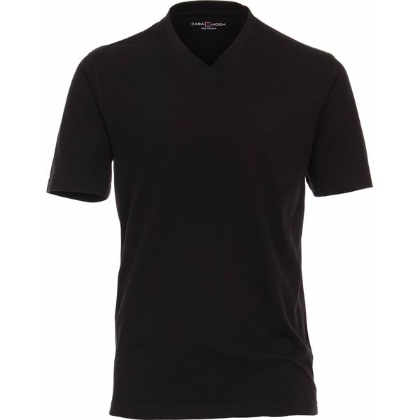 Casamoda Maglietta Uomo Manica Corta Scollo A V Regular Fit Nero 3XL-image