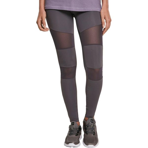 Urban Classics Donna - Leggings Tech Mesh Grigio Grezzo - 4XL-image