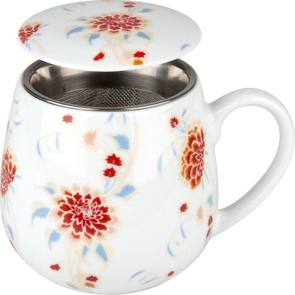 KöNitz Beautiful She Says Becher, Tasse, Teetasse, Mit Sieb Und Deckel, Porzellan, 420 Ml, 11 5 143 0335-image