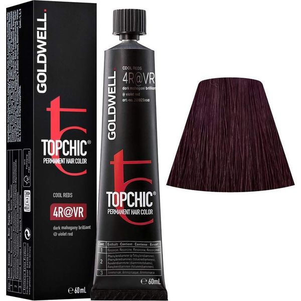 Goldwell Topchic Tube 4R@VR Medium Brown Elumenated Red Violet 60Ml-image
