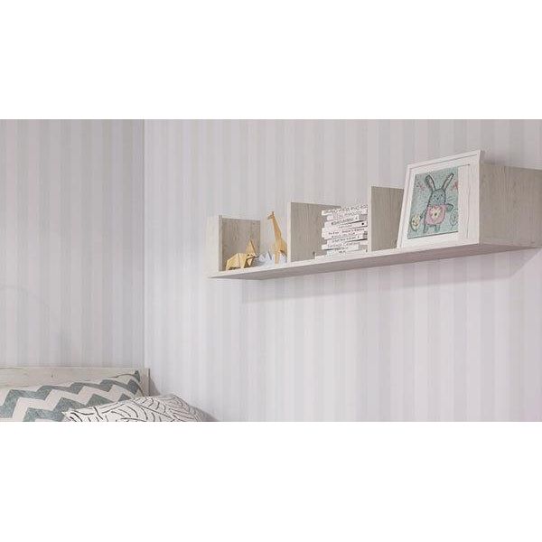 Scaffale A Muro Scaffale A Muro 118Cm Rovere Bianco-image