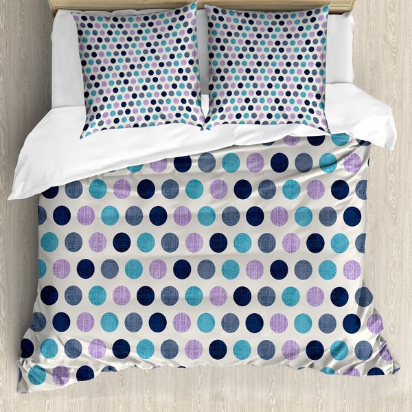 Abakuhaus Copripiumino Geometrico, Pois Ancestrali, Antiacaro, Adatto A Chi Soffre Di Allergie, Con Federe, 155 Cm X 220 Cm - 80 X 80 Cm, Multicolore-image