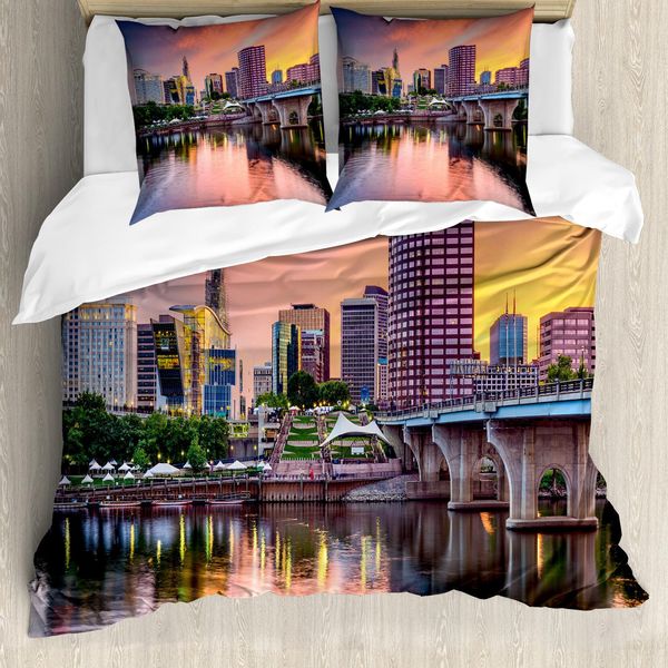 Abakuhaus Stati Uniti Copripiumino, Hartford Evening, Antiacaro, Adatto A Chi Soffre Di Allergie, Con Federe, 155 Cm X 220 Cm - 80 X 80 Cm, Multicolore-image