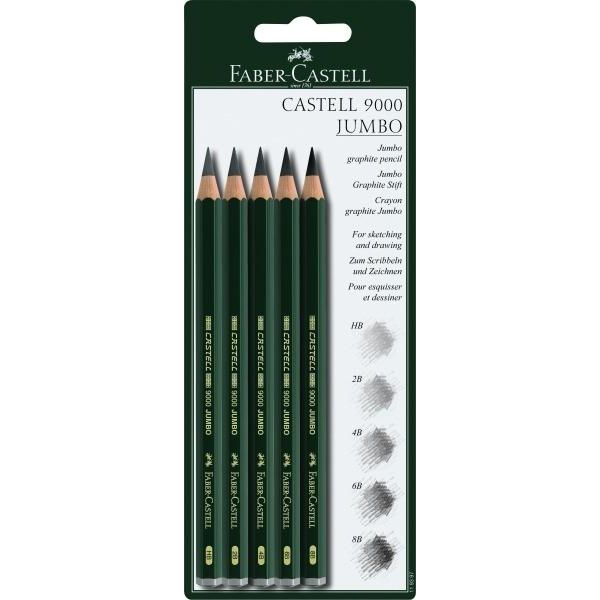 Faber-Castell 119397 FABER-CASTELL Bleistift Castell 9000 Jumbo 5X Bk-image