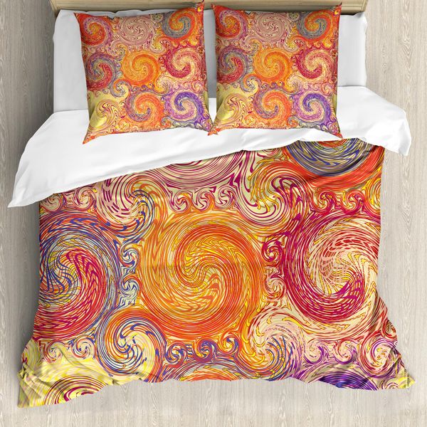 Abakuhaus Copripiumino Grunge, Grunge Sun Boho, Antiacaro, Adatto A Chi Soffre Di Allergie, Con Federe, 155 Cm X 220 Cm - 80 X 80 Cm, Multicolore-image