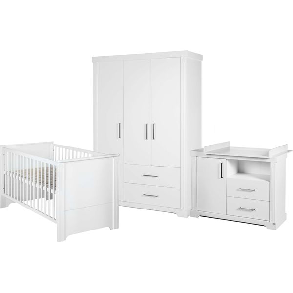 Set Di Mobili Roba "Maxi"", Incl. Lettino Combinato 70 X 140 Cm, Fasciatoio E Armadio A 3 Ante, Bianco"-image