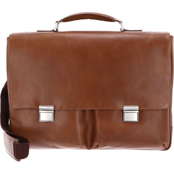 Leonhard Heyden Pelle Cartella Borsa Da Ufficio Con Scomparto Per Laptop Chicago Briefcase 2 Compartments Brown Marrone-image