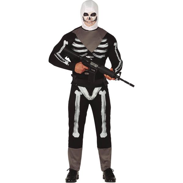 Costume Da Soldato Scheletro Per Uomo, Taglia:L-image