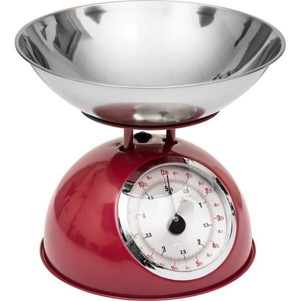 Bilancia Meccanica Retrò In Metallo Rosso Modello RM-2020 Bilancia Di Precisione Dal Design Nostalgico E Dall'elevata Accuratezza-image