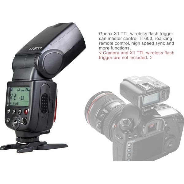 Godox Thinklite TT600 Flash Speedlite Master/Slave Con Sistema Di Trigger Wireless Integrato 2,4 G GN60 Per Canon Nikon Pentax Olympus Fujifilm Compatibile Con AD360II-C AD360II-N Tt685C-Tt685N-Flash-X1T-C/N-Trigger-image